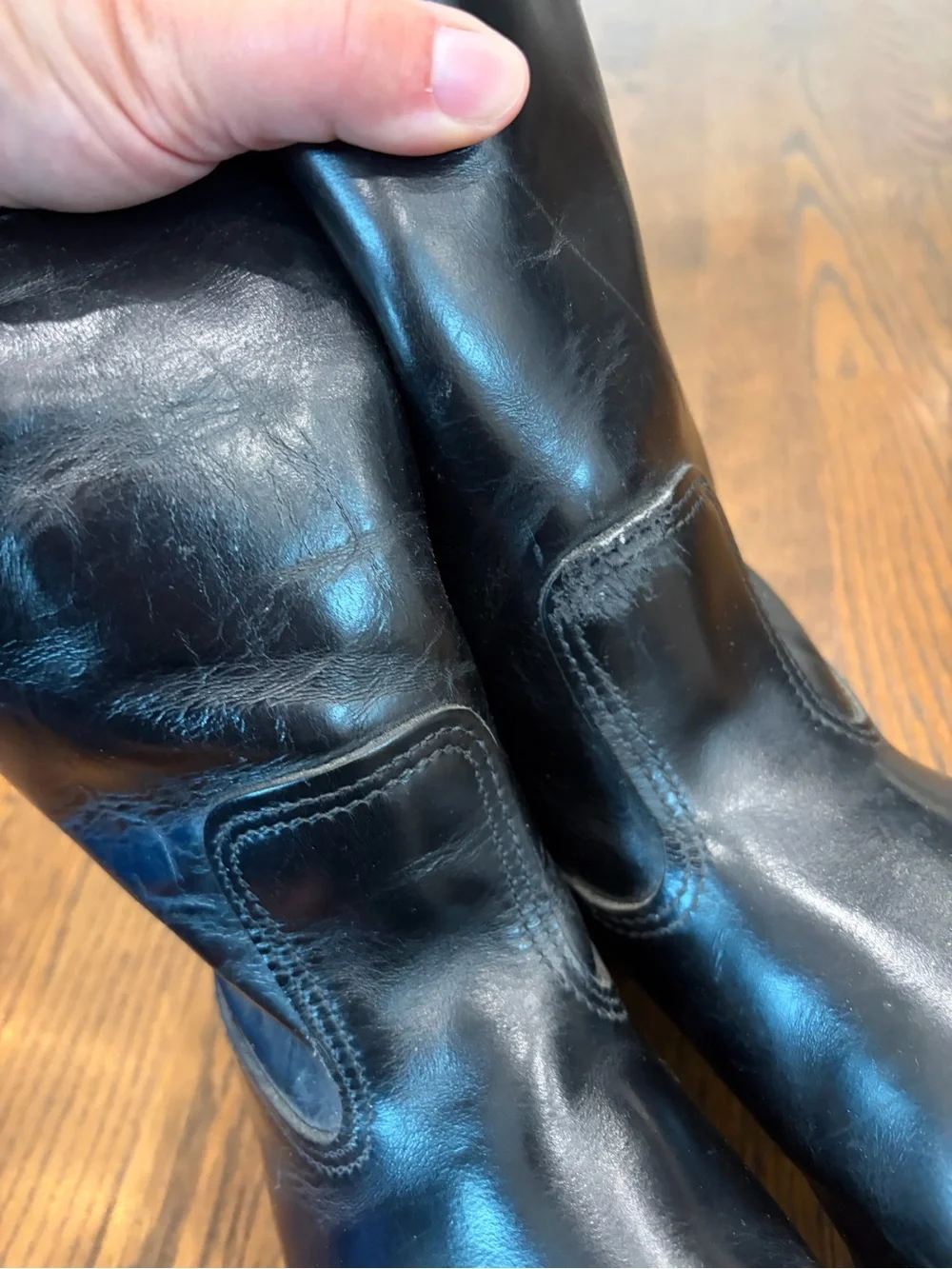 RED WING SHOES Vintage Pecos Boots Black Leather
